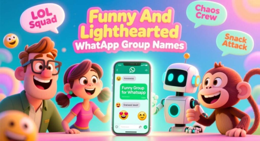 Funny And Lighthearted WhatsApp Group Names
