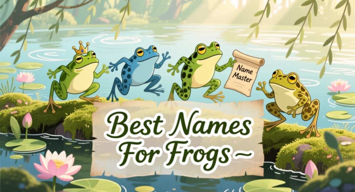 800+ Best Names For Frogs: Cute, Funny & Unique Frog Names for Your Pet