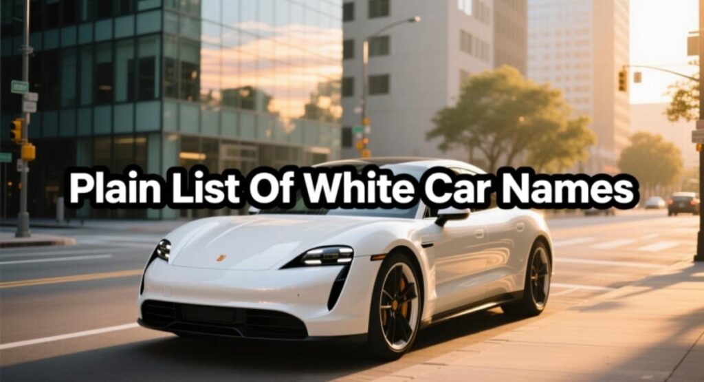 Plain List Of White Car Names
