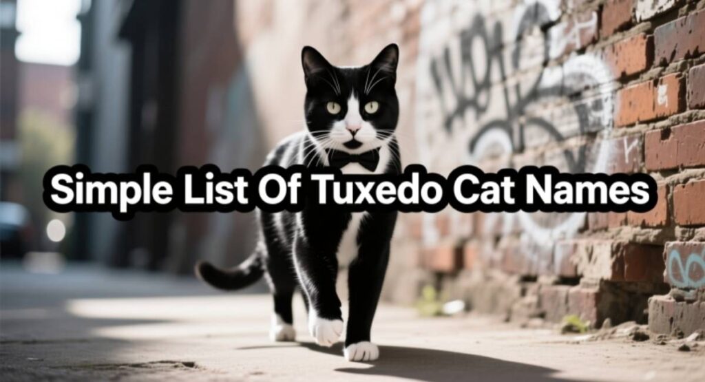 Simple List Of Tuxedo Cat Names