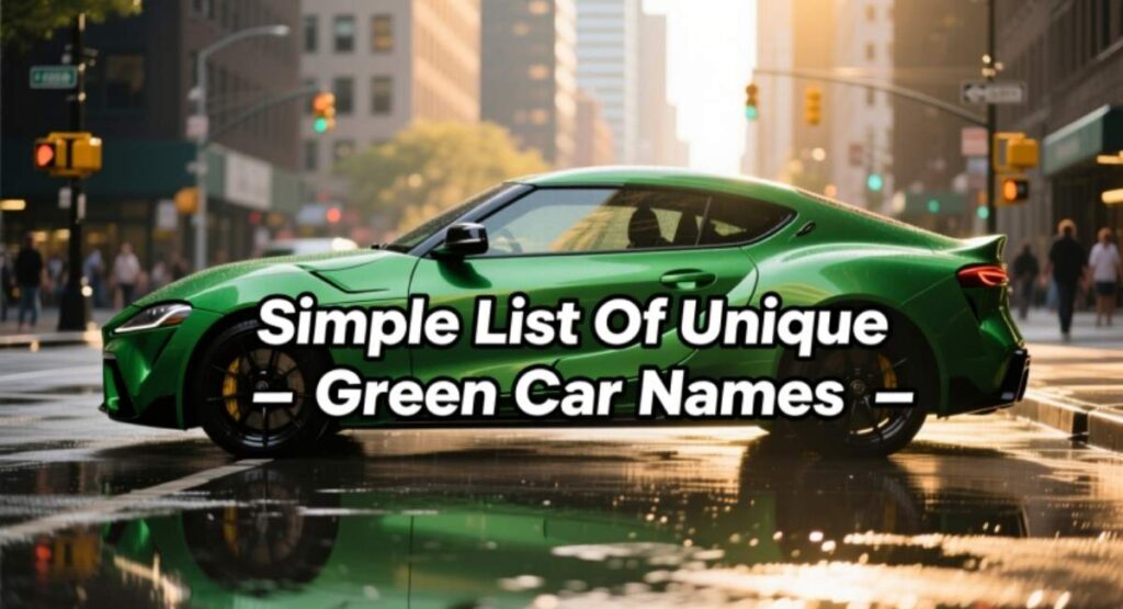 Simple List Of Unique Green Car Names