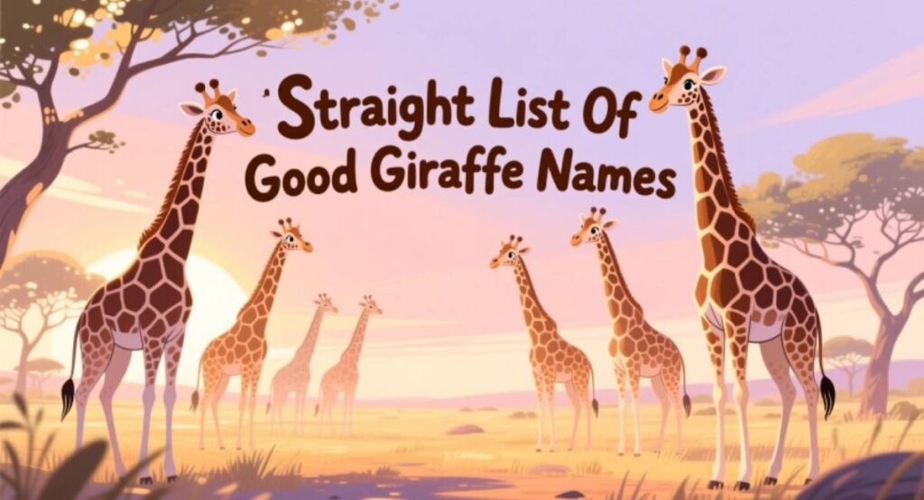 Straight List Of Good Giraffe Names